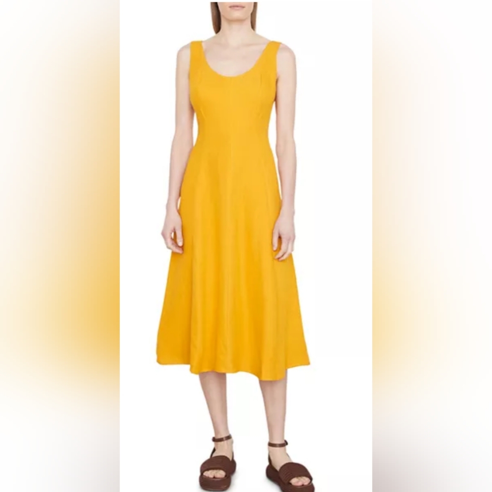 Vince Sunny Yellow Midi Dress